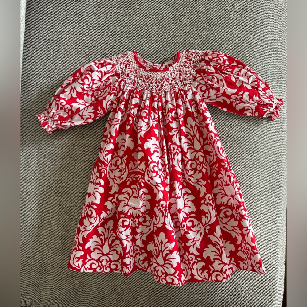 3M Red Smocked Dress - Mom & Me